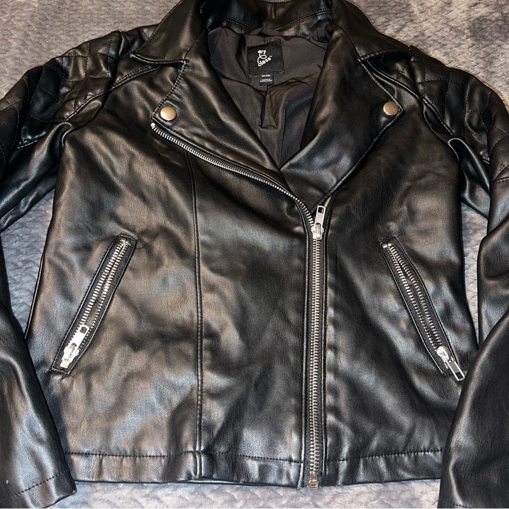 Girls 7/8 Art Class Black Pleather Jacket